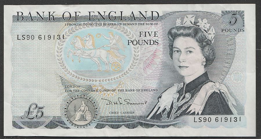 P-378c, Great Britain, 1980-1987  Five Pound Note, ChVF